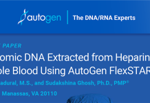 White Paper: Genomic DNA Extracted from Heparinized Whole Blood Using AutoGen FlexSTAR White Paper: Genomic DNA Extracted from Heparinized Whole Blood Using AutoGen FlexSTAR